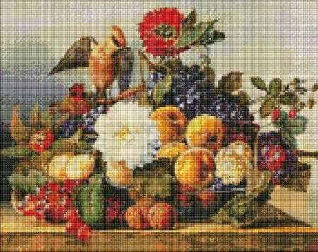 Diamentowa mozaika - Jemiołuszka obiad 40x50cm - Ideyka