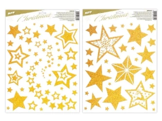 Naklejka na okno BN brokat złota 30x42cm MIX - MFP