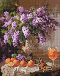 Diamentowa mozaika - Lawendowy aromat 40x50cm - Ideyka