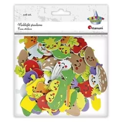 Naklejki piankowe warzywa mix 108szt - Titanum