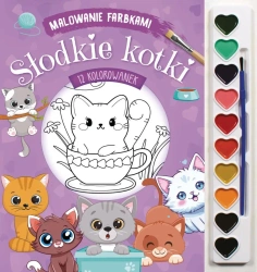 Malowanie farbkami. Słodkie kotki - Izabella Sieńko-Holewa