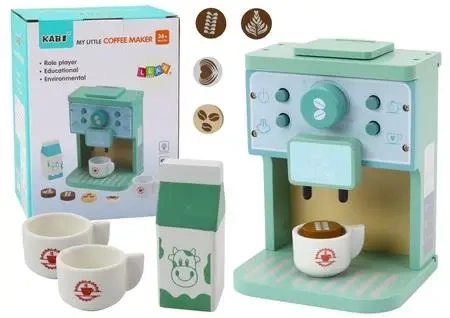 Ekspres do kawy drewniany AGD filiżanki mleko - Leantoys