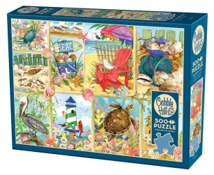 Puzzle 500 Dzień na plaży 113557 - Cobble Hill