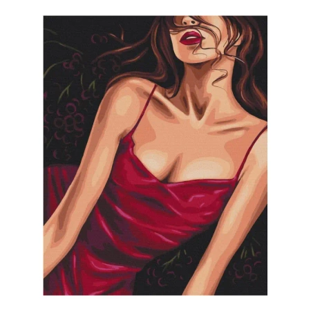 Malowanie po numerach BRUSHME 40x50cm Uwodzicielska czerwień