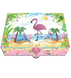 Notatnik w szkatułce z akcesoriami flaming - Pecoware