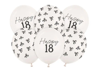 Balony 18 Pastel Off-white 30cm 6szt - PartyDeco