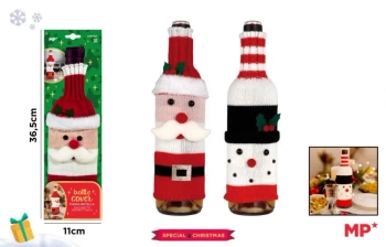 Etui na butelkę świateczne MIX - MP Main Paper