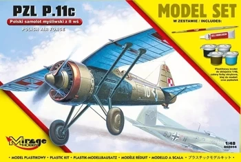 Polski samolot myśliwski z II wś PZL P.11c - Mirage Hobby