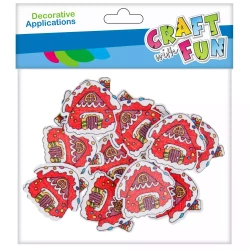Ozdoba Domek Dekoracyjna Drewniana Samoprzylepna Op12szt Drew Domek 463796 Craft with Fun