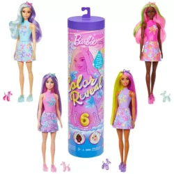 Barbie. JFV58 Color Reveal. Seria Balonowe Zwierzątka. Lalka i akcesoria
