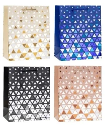 Torebka ozdobna 26x32x10cm hot-stamp mix ROZETTE