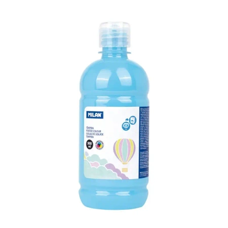 Farba tempera butelka 500 ml pastel jasny niebieski - MILAN