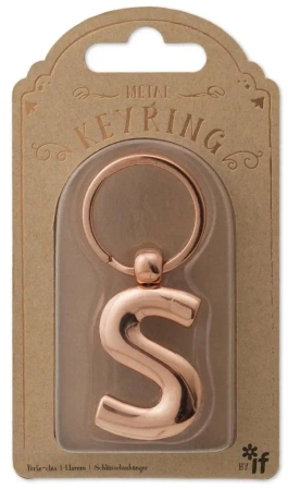 Metalowy brelok do kluczy litera S Keyring - IF