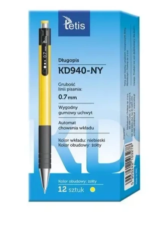 Długopis obudowa żółta KD940-NY (12szt) - Tetis