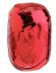 Wstążka kłębuszek 20m/5mm metallic czerwona - HERLITZ