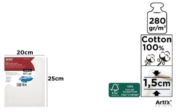 Podobrazie 20x25x1,5cm 280G/m2 - Artix