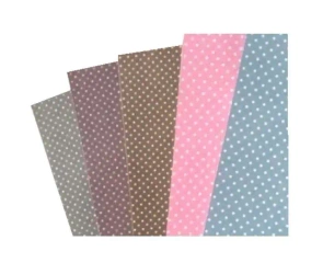 Karton w kropki 24x34cm 5 arkuszy - Galeria Hobby