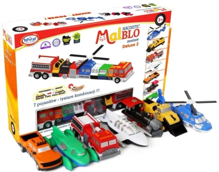 Zestaw Malblo. Magnetyczne pojazdy deluxe 2