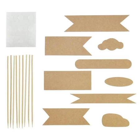 Pickery flagi Kraft Balloons 9szt - Arpex