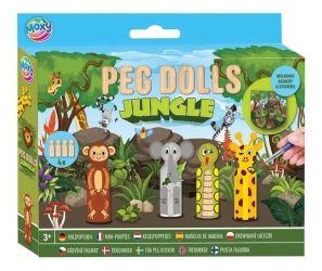 Zestaw drewnianych laleczek do malowania Dżungla - Grafix