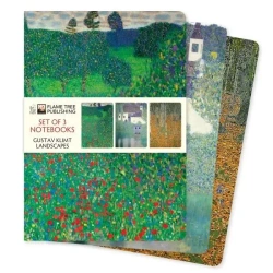 Zestaw 3 notatników A5 Gustav Klimt Krajobrazy - Flame Tree