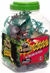 DUŻY ZESTAW FIGURKI DINOZAURY W POJEMNIKU 55 EL.