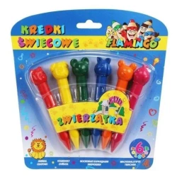 Kredki świecowe Zwierzątka 6 kolorów - Titanum