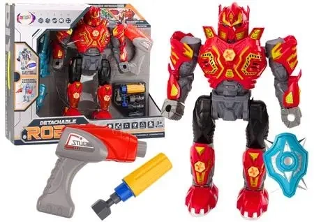 Robot do skręcania światła dźwięk czerwony - Leantoys