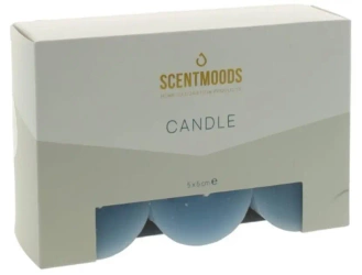 Rustykalna świeca w kolorze Ocean 5x5cm 6szt - ScentMoods