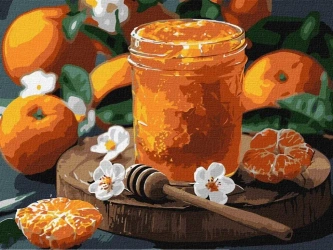 Malowanie po numerach - Miód mandarynkowy 30x40cm - Ideyka