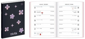 Kalendarz szkolny zeszytowy 25/26 B6/48K Chrome - INTERDRUK