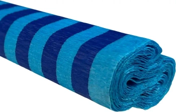 Paczka Bibuła marszczona 50x200 paski niebieskie na turkusowym 10 rolek - TYMOS