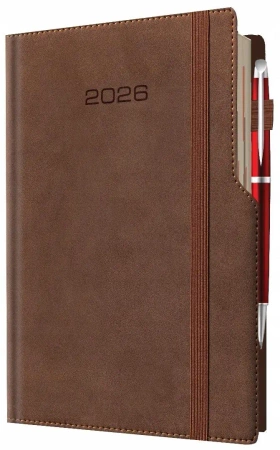 Kalendarz 2026 A5 dzienny biznes planer pastelowy - Evena