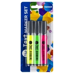 Markery fluoroscencyjne 3 kolory 89810 - Panta Plast