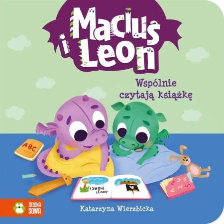 Maciuś i Leon wspólnie czytają książkę - Katarzyna Wierzbicka, Paulina Kmak