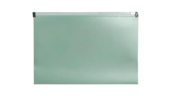 Teczka A5 na suwak PP zieleń morandi - BIURFOL