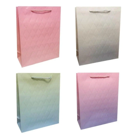 Torebka prezentowa S Gradient z tłoczeniem mix - Ju-Piter