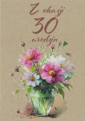 Kartka okolicznościowa Urodziny 30 - Trend