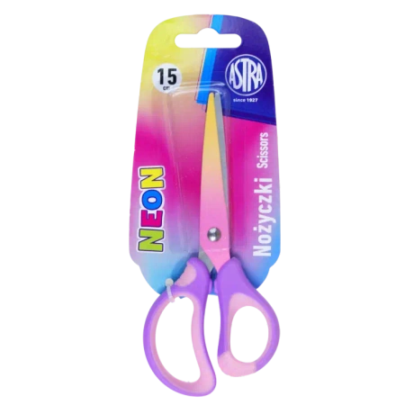 Nożyczki szkolne ergonomiczne Astrakids Neon 15 cm. - ASTRA art-pap
