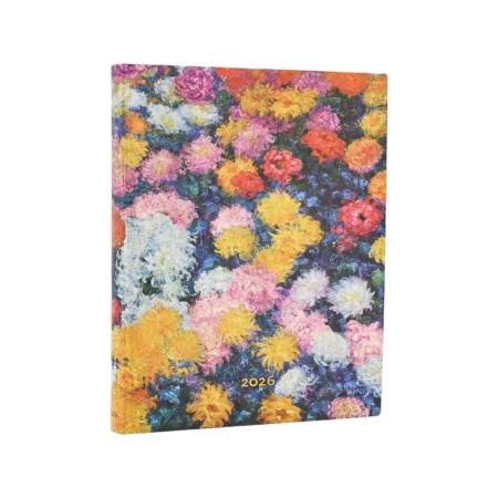 Kalendarz książkowy ultra 2026 Monet's Chrysanthem - Paperblanks