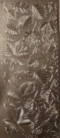 Stiker ażurowy 10x23cm srebrny - Galeria Hobby