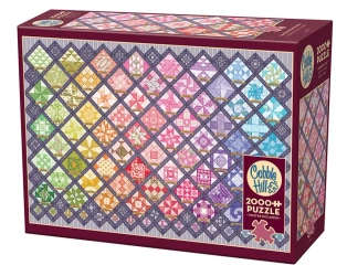 Puzzle 2000 Tęczowy patchwork 112180 - Cobble Hill