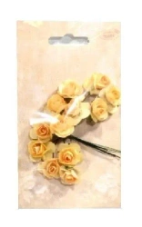 Kwiatki papierowe różyczki herbaciane 12szt - Galeria Hobby