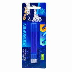Wkłady wymazywalne Click niebieskie 0,5 mm Astrapen Oops! blister 3szt. - ASTRA art-pap