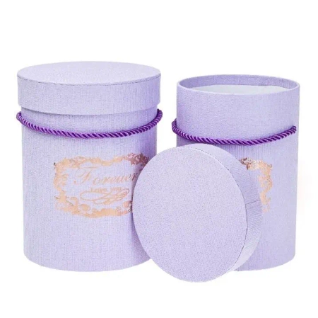 Pudełko Flower Box 2szt purpurowy ROZETTE