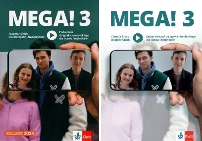 Mega! 3 Język niemiecki Podręcznik+ zeszyt ćwiczeń PAKIET Klett - Dagmar Gluck, Nicole Krohn-Nadarzyńska