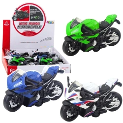 Motocykl wyścigowy z napędem i dźwiękiem MIX - Leantoys