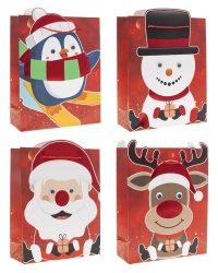 Torebka prezentowa L Boże Narodzenie mix - Rozette