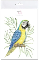 Naprasowanki Ara niebiesko-żółta - Mama Maluje