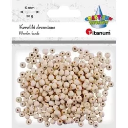 Koraliki drewniane okrągłe 20g - Titanum